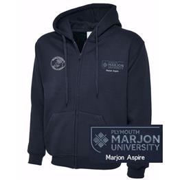 NSU & PLYMOUTH MARJON - MARJON ASPIRE ZIP HOODIE NAVY XS