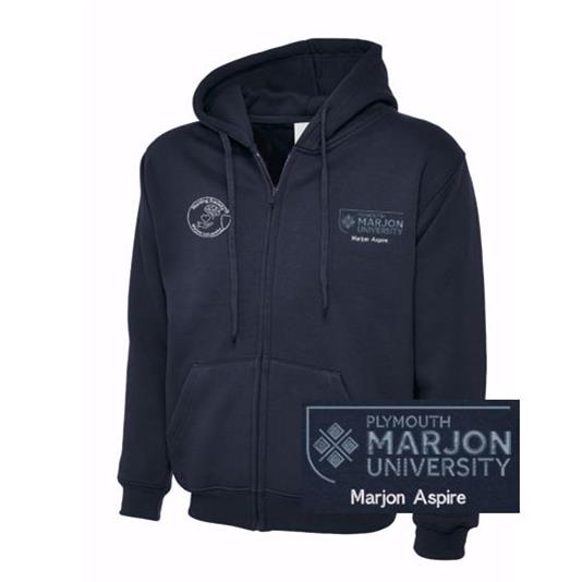 NSU & PLYMOUTH MARJON - MARJON ASPIRE ZIP HOODIE NAVY XS