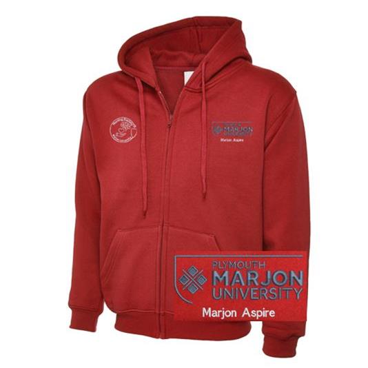 NSU & PLYMOUTH MARJON - MARJON ASPIRE ZIP HOODIE RED XS