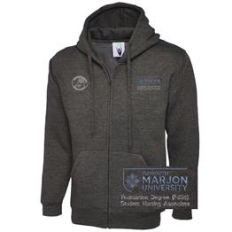 NSU & PLYMOUTH MARJON FOUND DEGREE (FDSC) STU NURS. ASSOCIATE ZIP HOODIE CHARCOAL XS