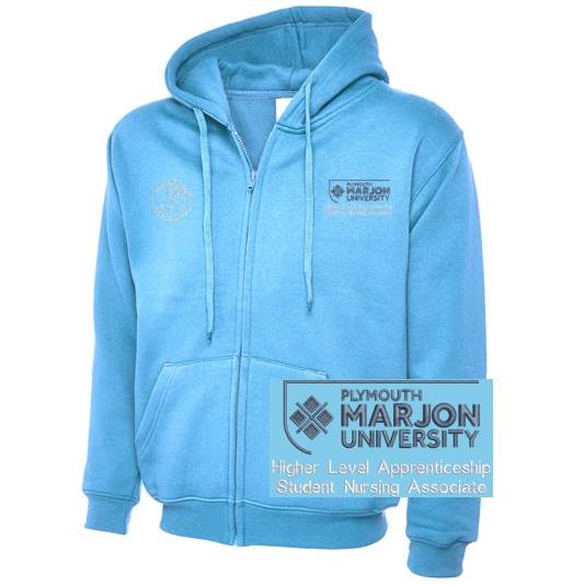 NSU & PLYMOUTH MARJON HI LEVEL APPRENTICE. STU NURS. ASSOCIATE ZIP HOODIE SKY XS