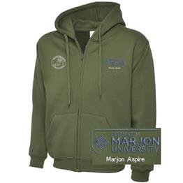 NSU & PLYMOUTH MARJON - MARJON ASPIRE ZIP HOODIE OLIVE XS