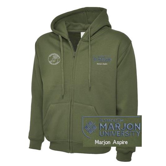 NSU & PLYMOUTH MARJON - MARJON ASPIRE ZIP HOODIE OLIVE XS