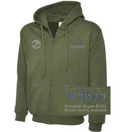 NSU & PLYMOUTH MARJON FOUND DEGREE (FDSC) STUD NURSING ASSOCIATE ZIP HOODIE OLIVE XS